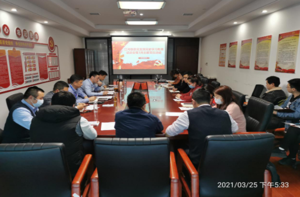 江河信息党支部开展党史学习教育动员会暨3月主题党日活动